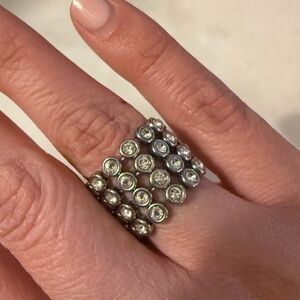 Swatch Silver & Diamond Ring